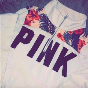 Pink quarter zip